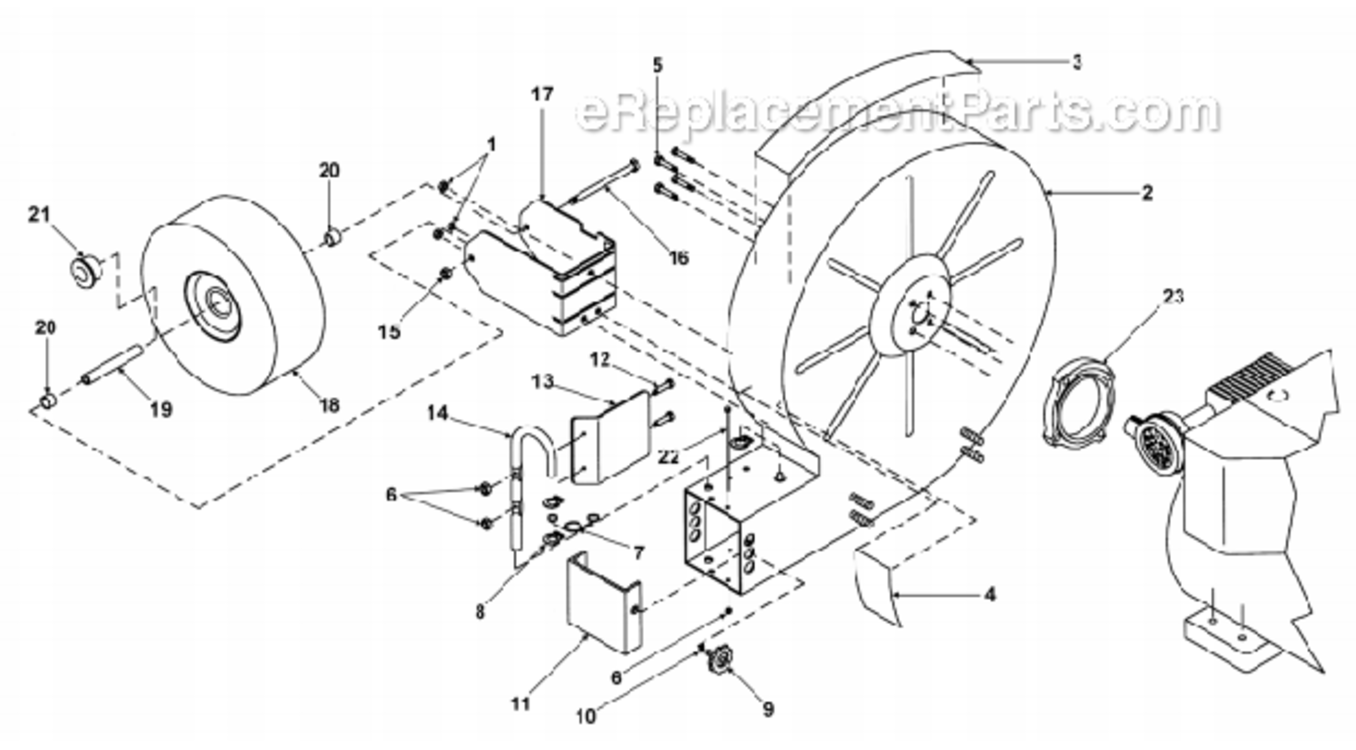 Housing_Assembly Diagram and Parts List for 9131-00-01  Little Wonder Leaf Blower / Vacuum